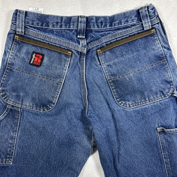 Wrangler Riggs Workwear Double Knee Carpenter Denim Jeans Blue Mens Size 32x32 - Picture 4 of 8